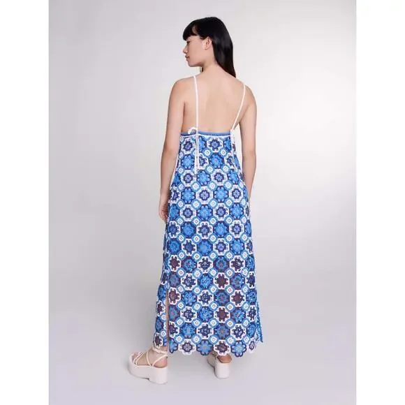 Maje Three-tone Crochet Dress - Picture 8 of 16